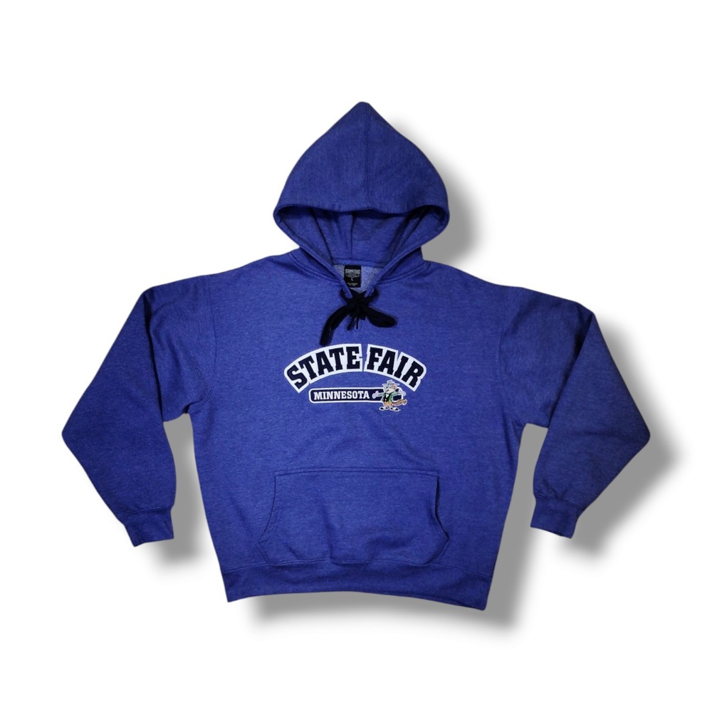 Signature Sportswear Minnesota State Fair Embroidered Blue Hoodie Men's L